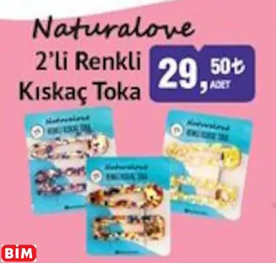 NATURALOVE 2’Lİ RENKLİ KISKAÇ TOKA